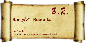 Bangó Ruperta névjegykártya